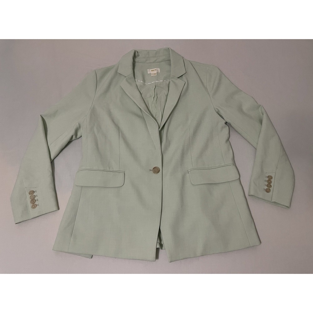 Maeve Single Breast Blazer Light Green‎ Women's Size 12